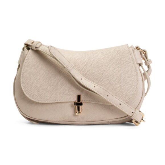 Viola Castellani Handbags - VIOLA CASTELLANI Made In Italy Leather Round Shoulder Bag